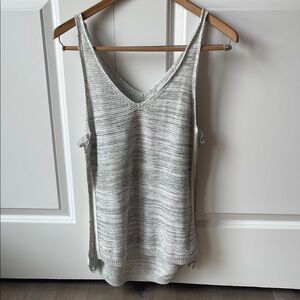 Women's Gray Knit Tank Top